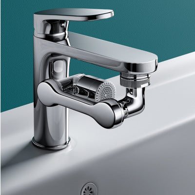 Robinet Magic pivotant à 1080° INOX avec filtre anti-éclaboussures