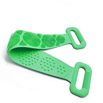 silicone two way bath brush