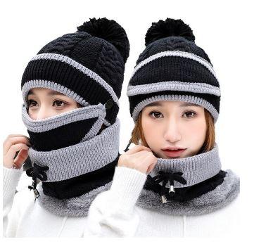 winter bonnet scarf set
