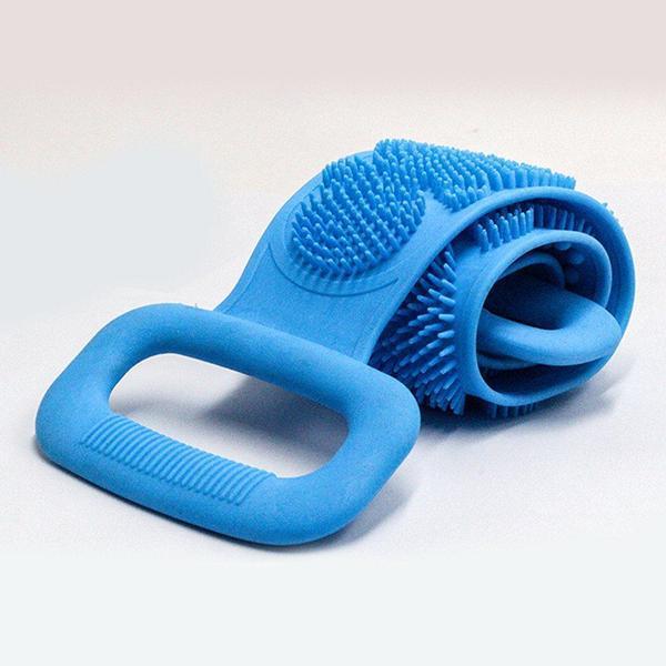 silicone two way bath brush