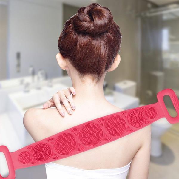 silicone two way bath brush