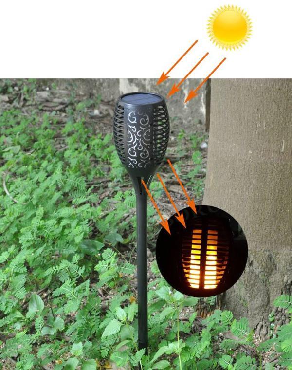 solar garden torch