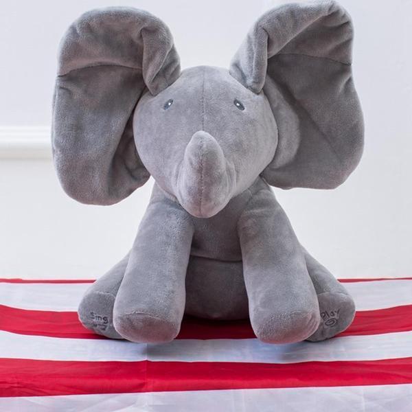 elephant plush baby and child