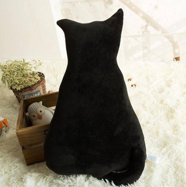 soft and comfortable plush cat pillow