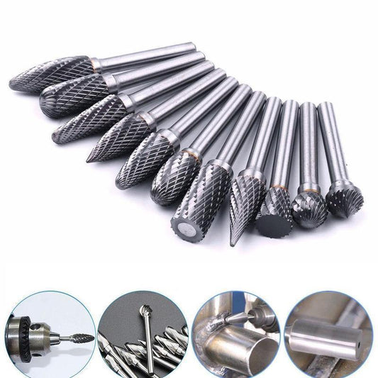 Tungsten carbide rotary burr set