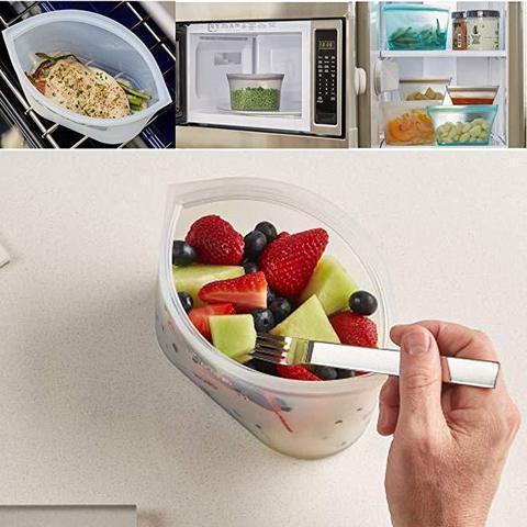 reusable zip lock food container