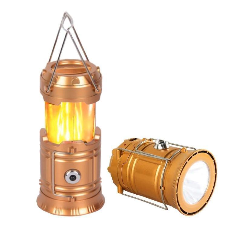 3 in 1 led flame effect camping lantern