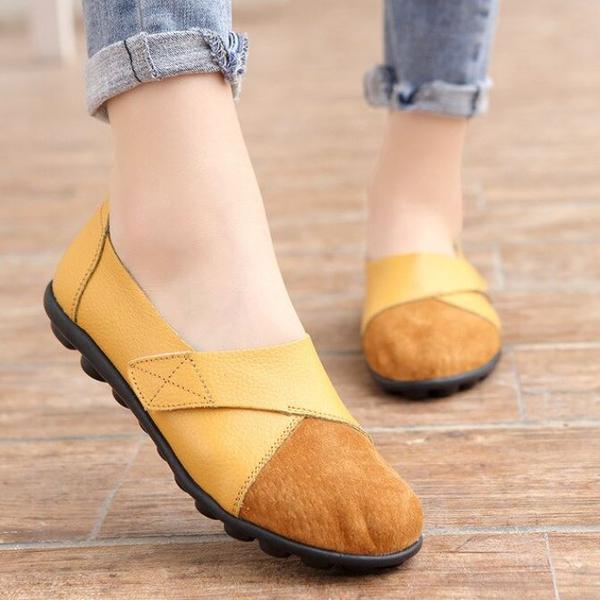 orthopedic leather moccasins