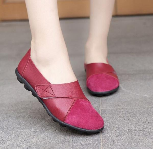 orthopedic leather moccasins