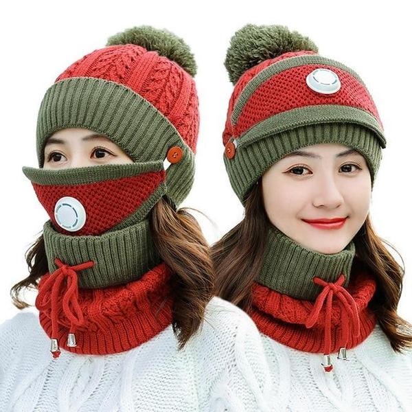 winter bonnet scarf set
