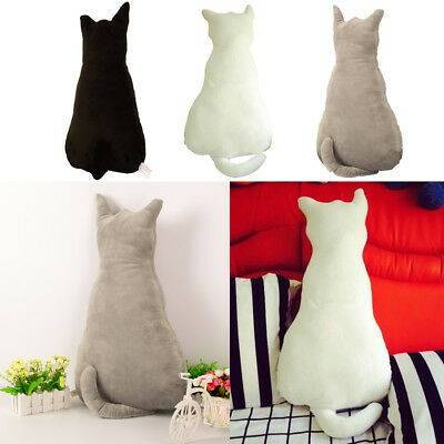 soft and comfortable plush pillow in the shape of a cat